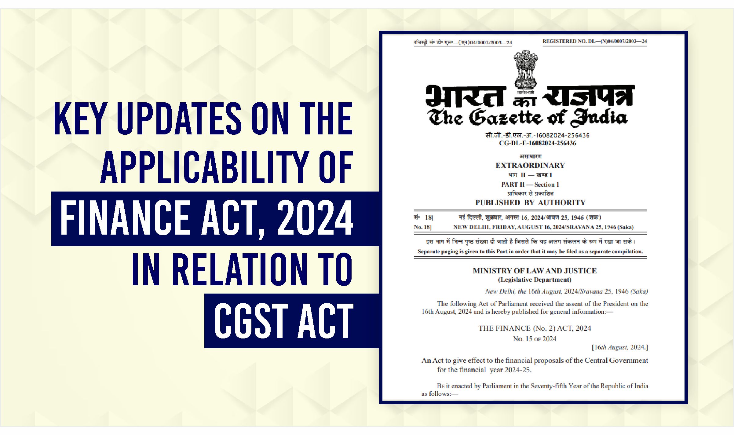 Key GST Updates Finance Act 2024