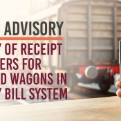 Advisory on Entry of Receipt Numbers for Leased Wagons in E-Way Bill System