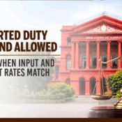 Inverted Duty Refund Allowed Even When Input and Output Rates Match