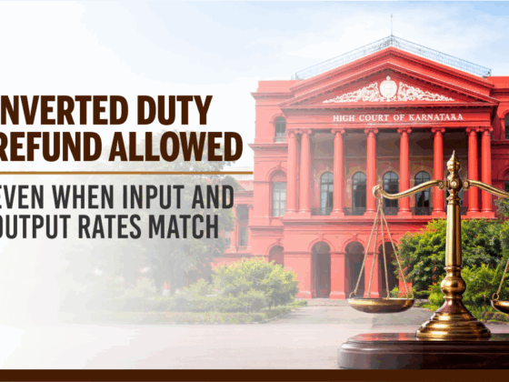 Inverted Duty Refund Allowed Even When Input and Output Rates Match